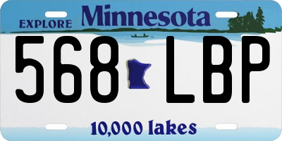 MN license plate 568LBP