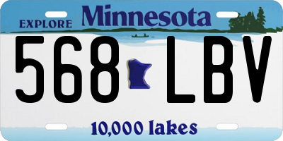 MN license plate 568LBV