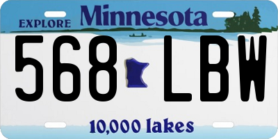 MN license plate 568LBW