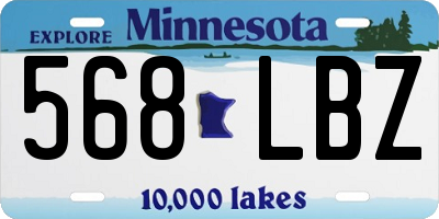 MN license plate 568LBZ