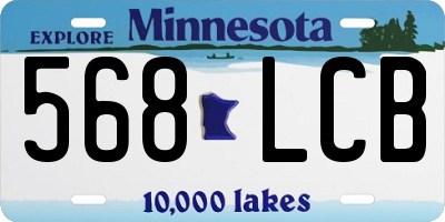 MN license plate 568LCB