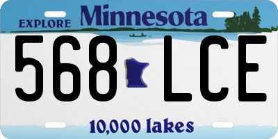 MN license plate 568LCE