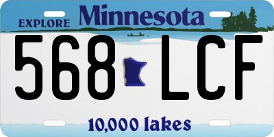 MN license plate 568LCF