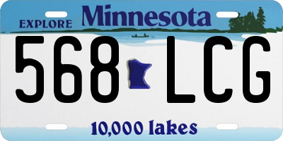 MN license plate 568LCG