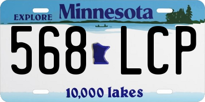MN license plate 568LCP