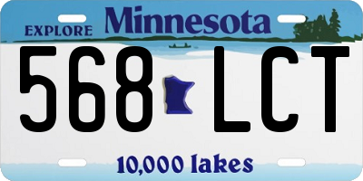 MN license plate 568LCT