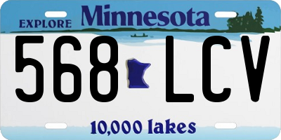 MN license plate 568LCV