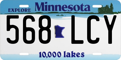 MN license plate 568LCY