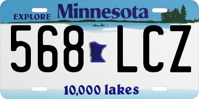 MN license plate 568LCZ