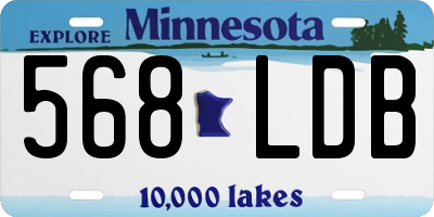 MN license plate 568LDB