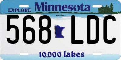 MN license plate 568LDC