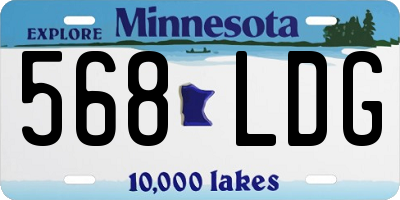 MN license plate 568LDG