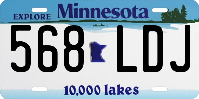 MN license plate 568LDJ