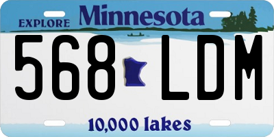 MN license plate 568LDM