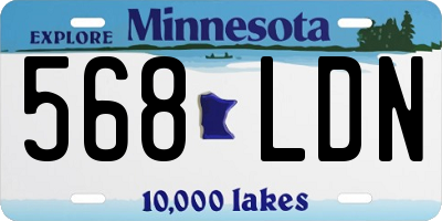 MN license plate 568LDN