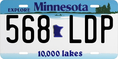 MN license plate 568LDP