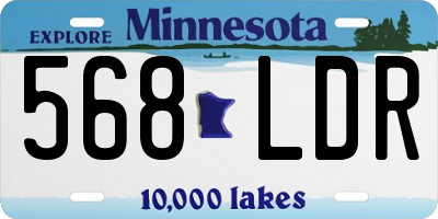 MN license plate 568LDR