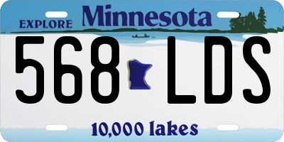 MN license plate 568LDS