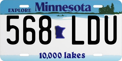 MN license plate 568LDU