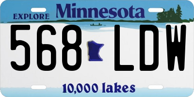 MN license plate 568LDW