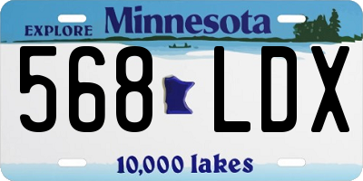 MN license plate 568LDX
