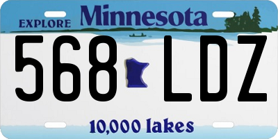 MN license plate 568LDZ