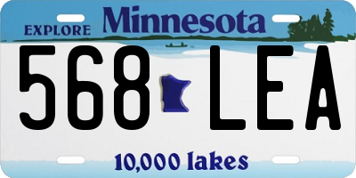MN license plate 568LEA
