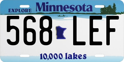MN license plate 568LEF