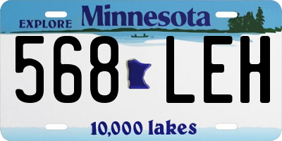 MN license plate 568LEH