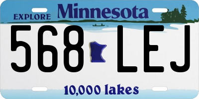 MN license plate 568LEJ