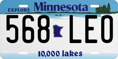 MN license plate 568LEO