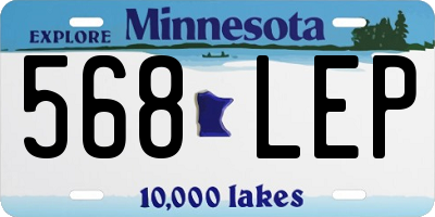 MN license plate 568LEP