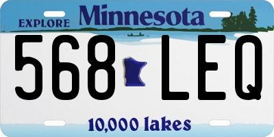 MN license plate 568LEQ