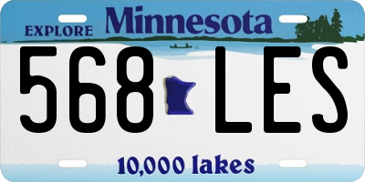 MN license plate 568LES