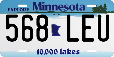 MN license plate 568LEU