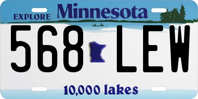 MN license plate 568LEW