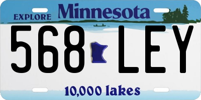 MN license plate 568LEY