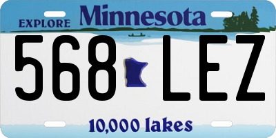 MN license plate 568LEZ