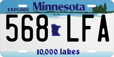 MN license plate 568LFA