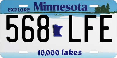MN license plate 568LFE