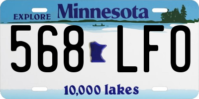 MN license plate 568LFO