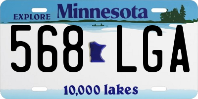 MN license plate 568LGA