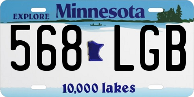 MN license plate 568LGB