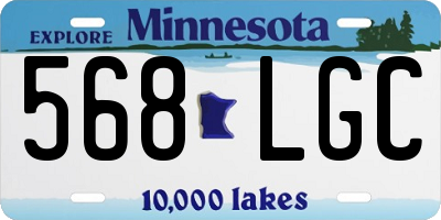 MN license plate 568LGC