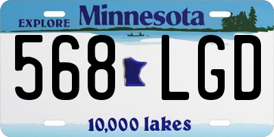 MN license plate 568LGD