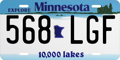 MN license plate 568LGF