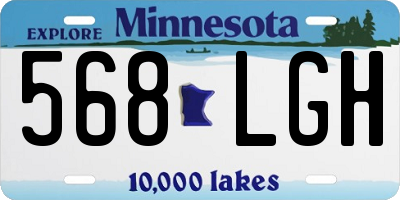 MN license plate 568LGH