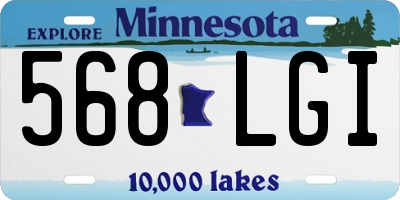 MN license plate 568LGI