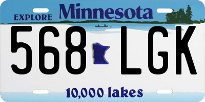 MN license plate 568LGK