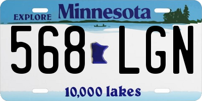 MN license plate 568LGN